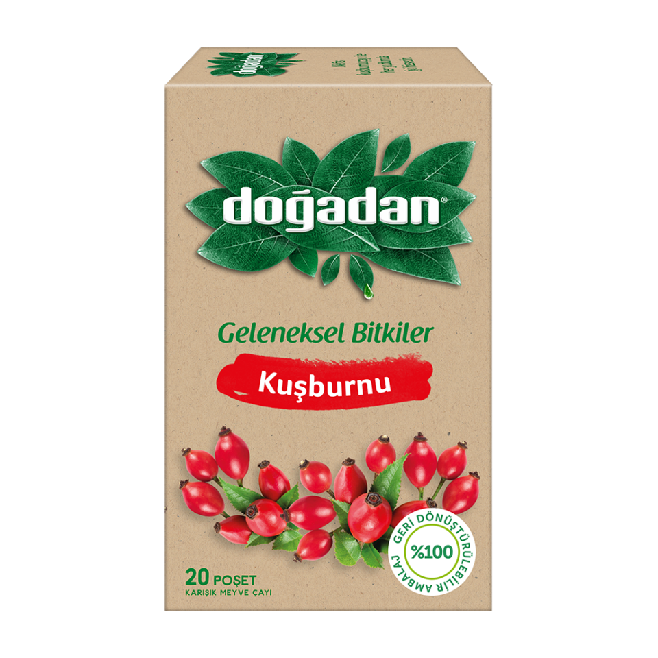 Doğadan Bitki Çayı Kuşburnu 2,5 Gr.20 Li Paket