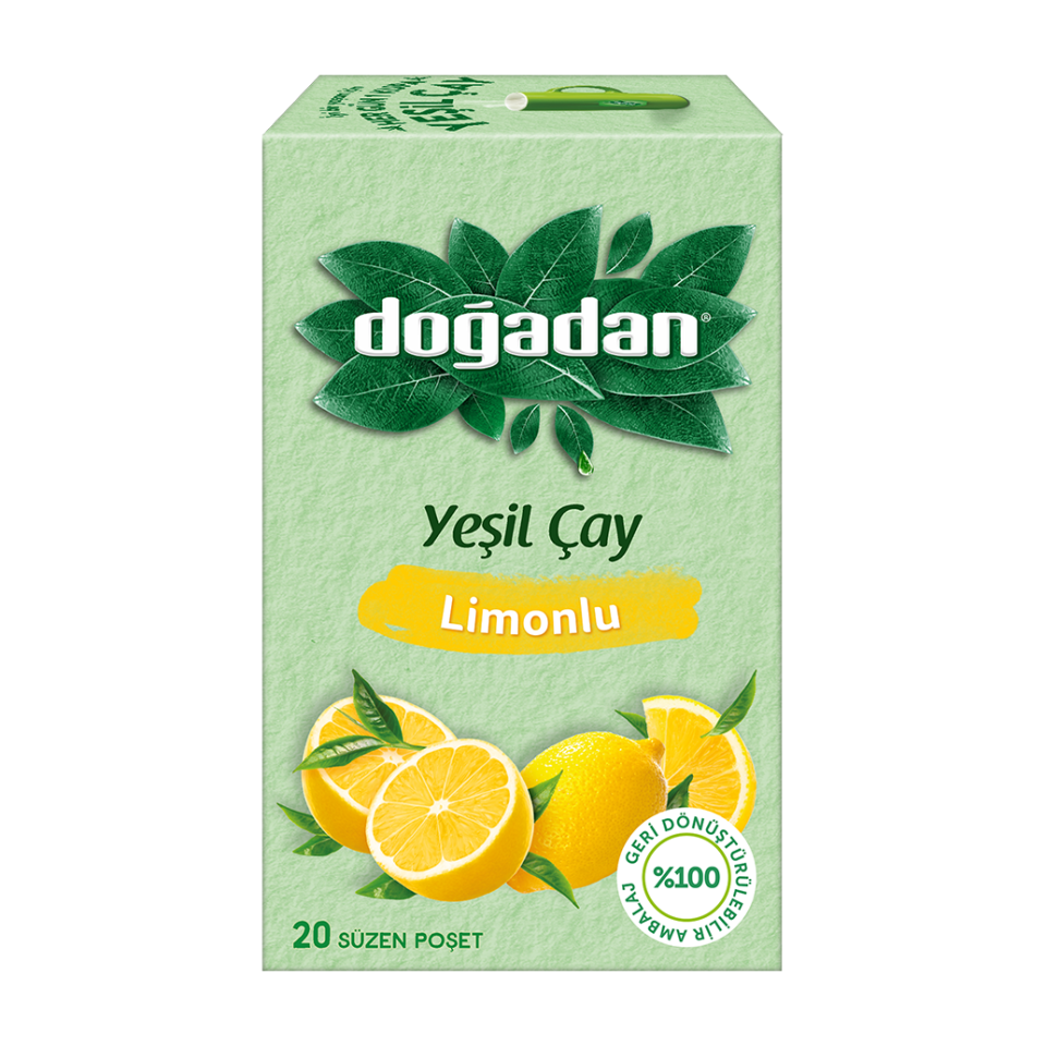 Doğadan Bitki Çayı Yeşil Çay Limonlu 1,75 Gr.20 Li Paket
