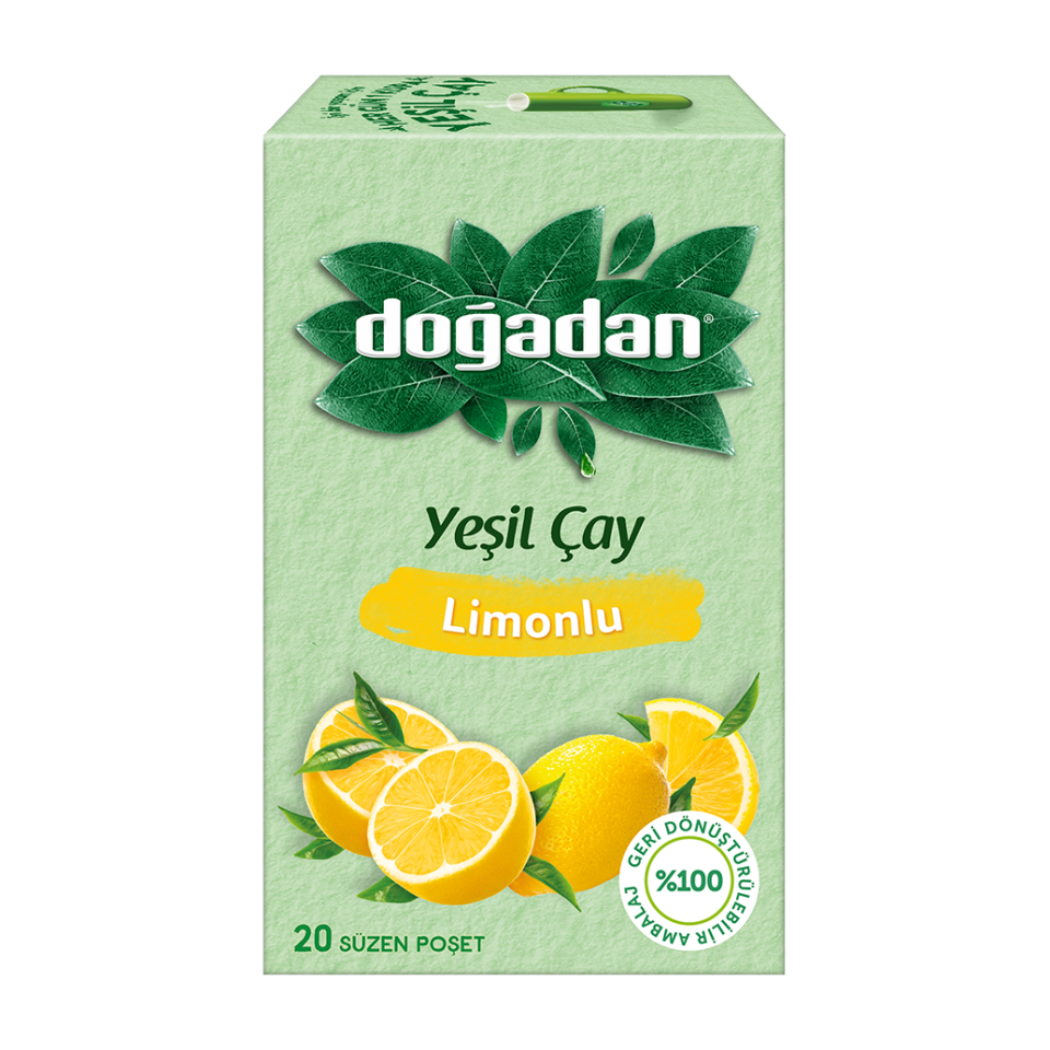 Doğadan Bitki Çayı Yeşil Çay Limonlu 1,75 Gr.20 Li Paket