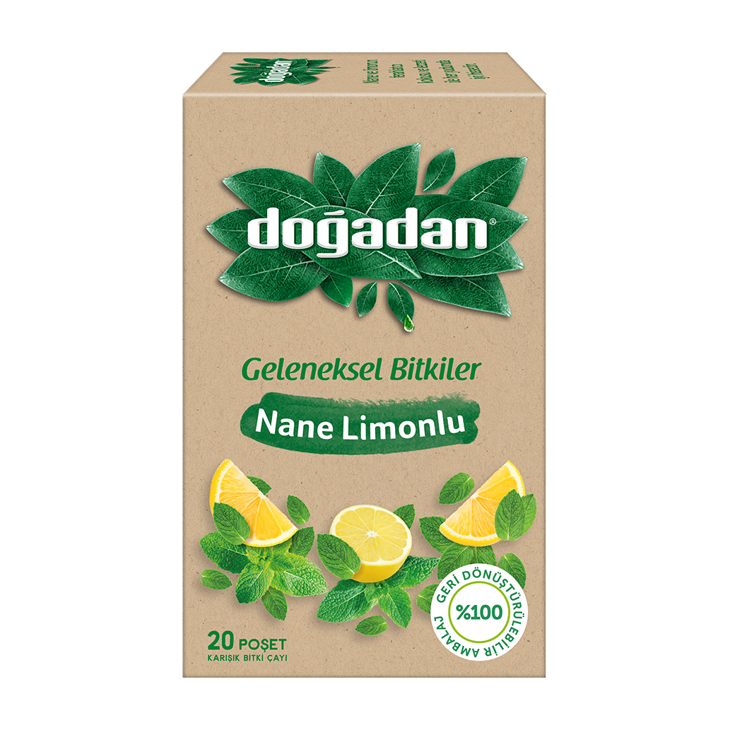 Doğadan Bitki Çayı Yeşil Çay Nane Limon 1,75 Gr.20 Li Paket
