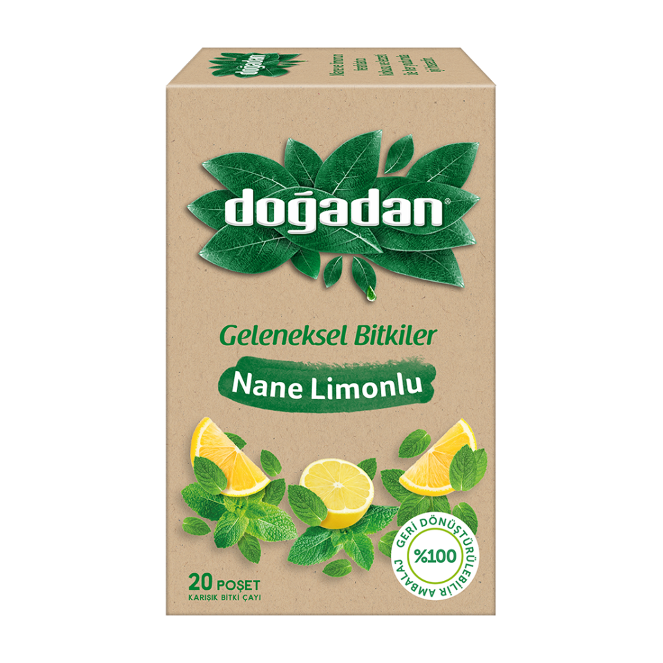 Doğadan Bitki Çayı Yeşil Çay Nane Limon 1,75 Gr.20 Li Paket