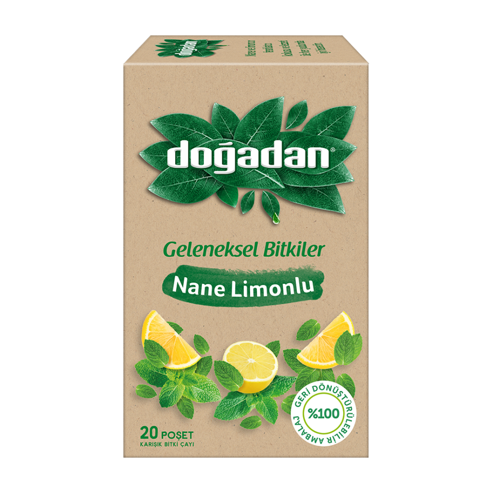 Doğadan Bitki Çayı Yeşil Çay Nane Limon 1,75 Gr.20 Li Paket