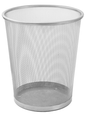 Metal Çöp Kovası File 12 Lt.Gri