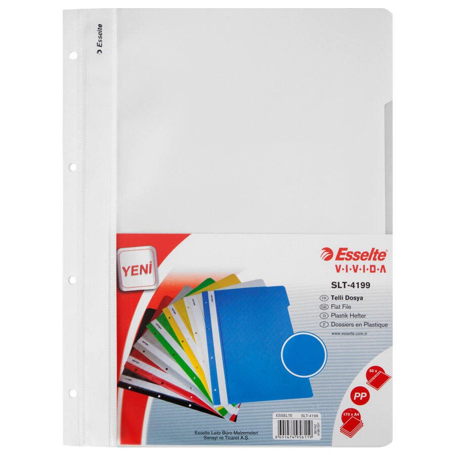 Esselte Telli Dosya Beyaz 50 Li Paket