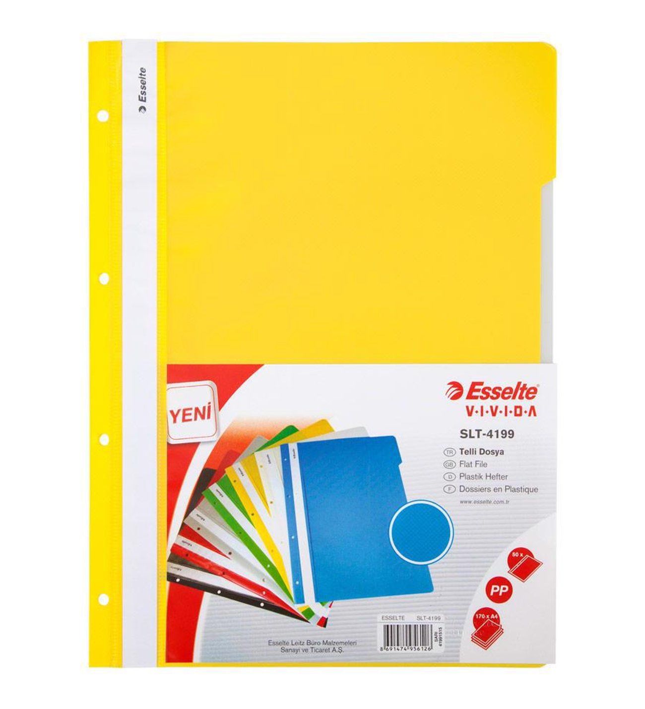 Esselte Telli Dosya Sarı 50 Li Paket