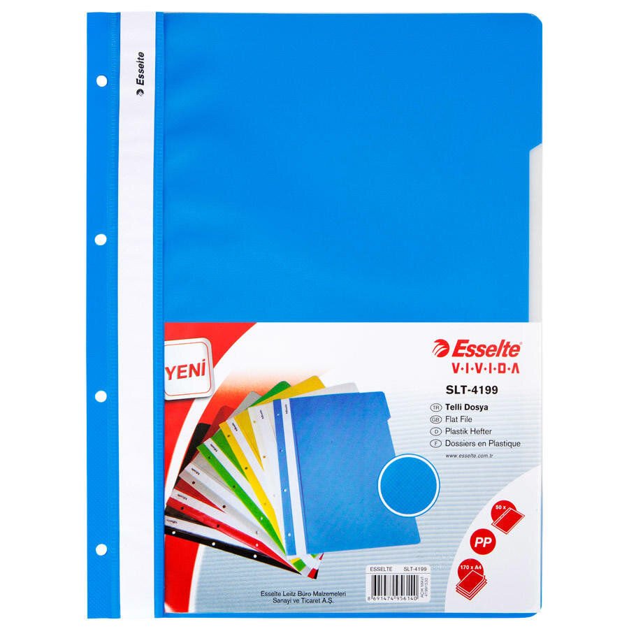 Esselte Telli Dosya Mavi 50 Li Paket