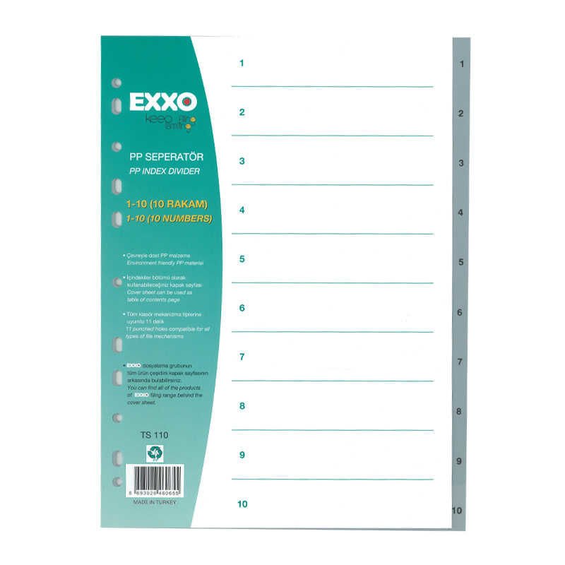 Exxo Dosy Seperatör 1-10 Rakamlı