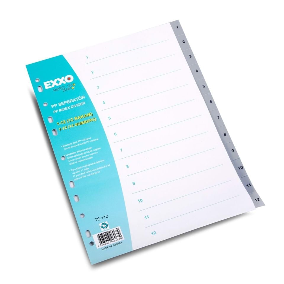 Exxo Dosy Seperatör 1-12 Rakamlı
