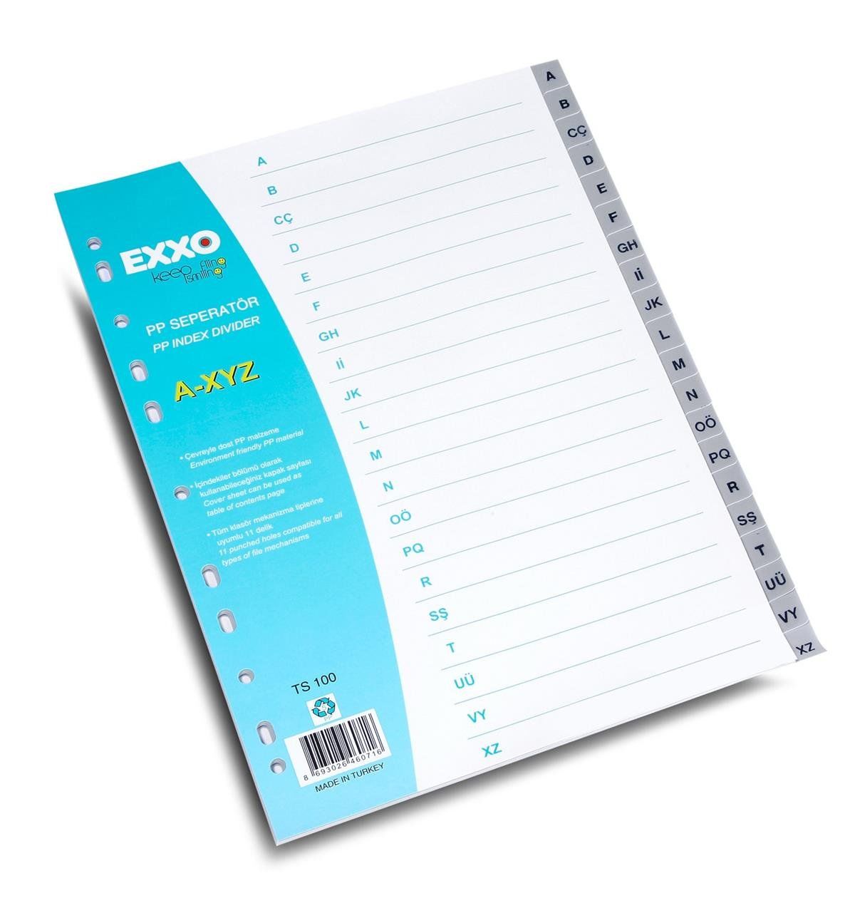 Exxo Dosy Seperatör Alfabetik A-Xzy
