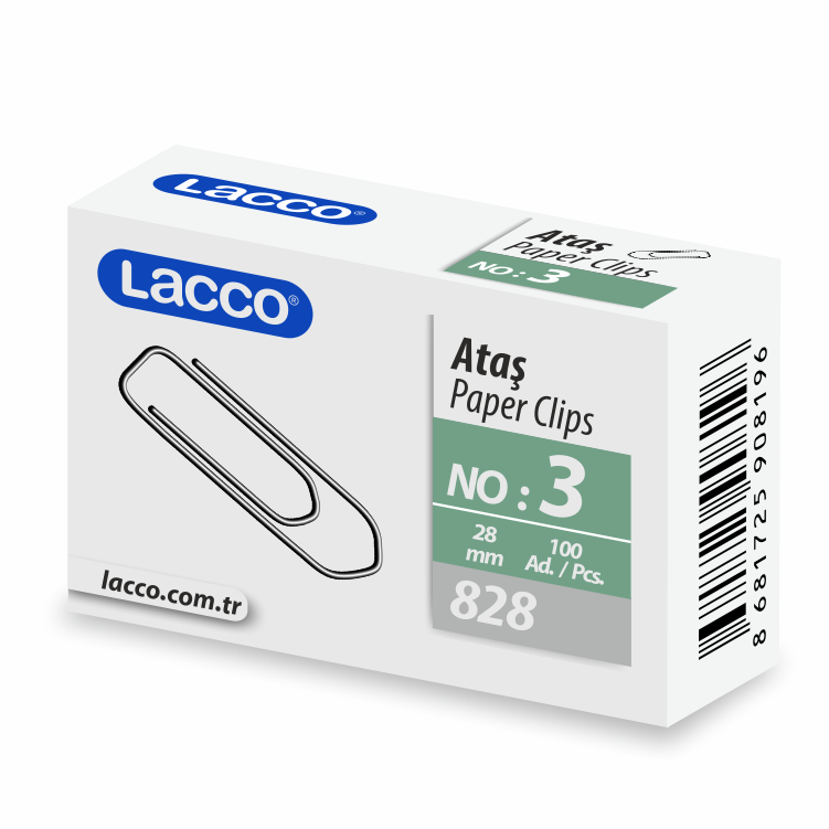 Lacco Ataş No:3 828 Kutu İçi 100 Lü 28 Mm.