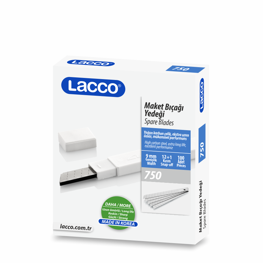 Lacco Maket Bıçağı Yedeği Dar 10 Lu Paket 750