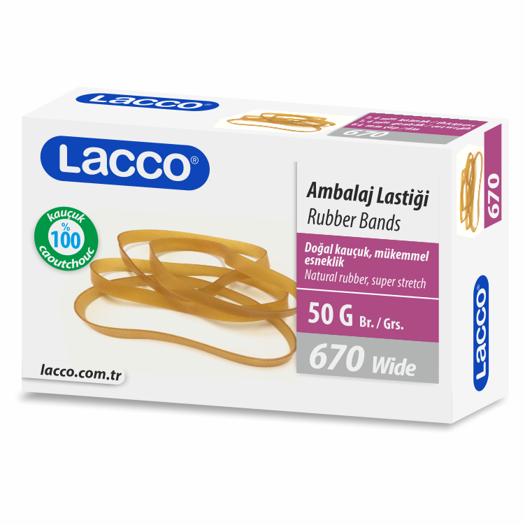 Lacco Paket Lastiği Geniş 50 Gr.670