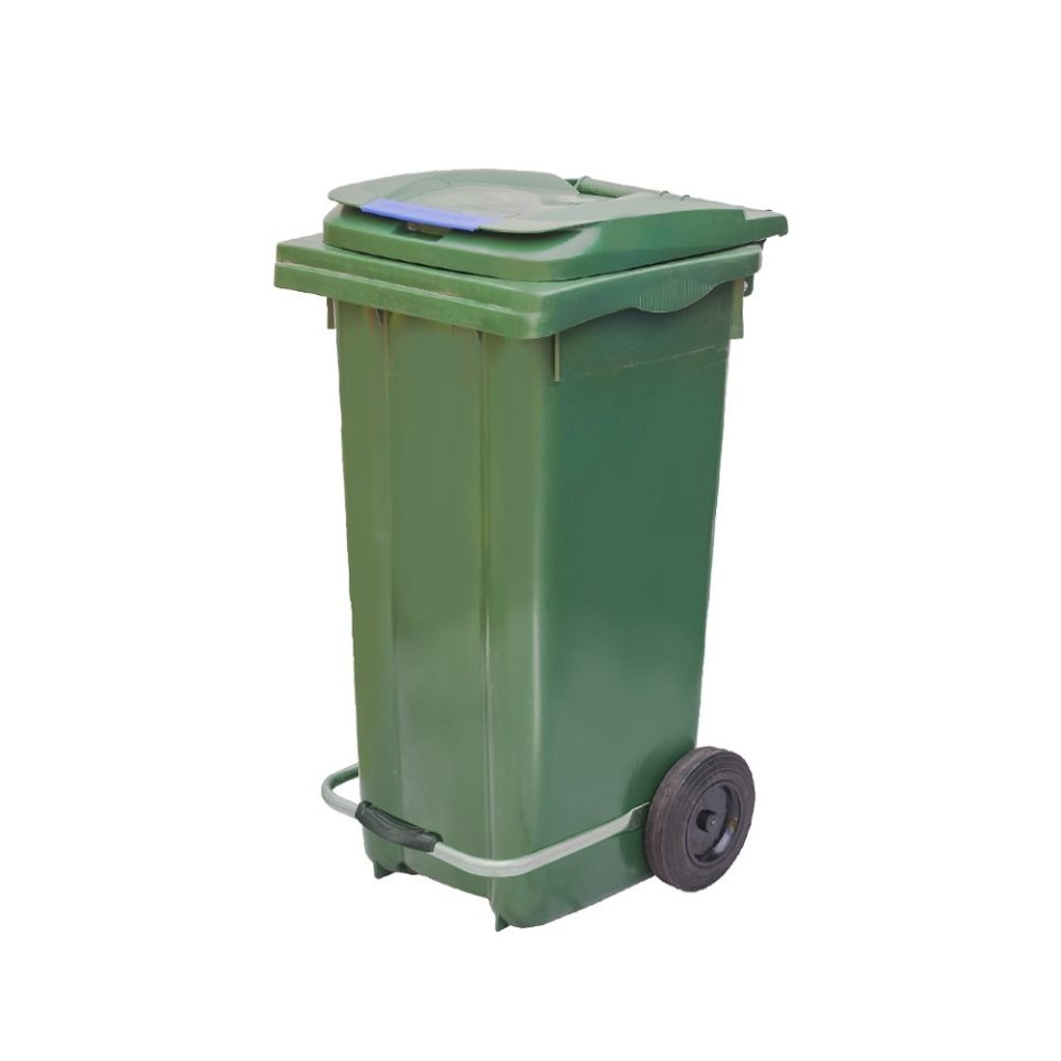 Cey Konteyner Yeşil 120 Lt.Pedallı-KG102